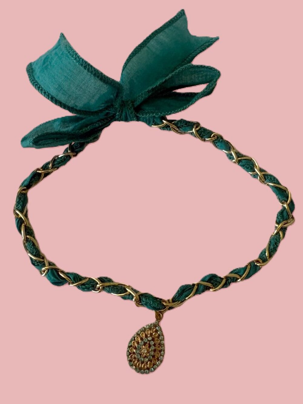 Dainty Cat or Small Dog Collar with Rhinestone Charm NWOT